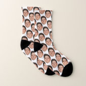 Personalised Funny Face Photo Socks - White (Pair)