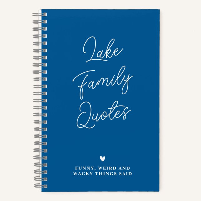 Personalised Funny FAMILY Quotes Journal (Front)