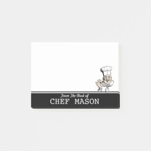 Personalised Funny Fat Chef Post-it Notes