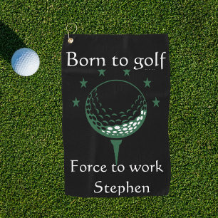 Personalised funny father's day  golf towel