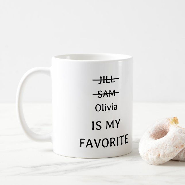 Personalised  Funny Favourite Child Mug, funny gif Coffee Mug (With Donut)