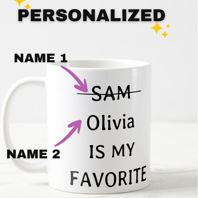 Personalised  Funny Favourite Child Mug, two Child Coffee Mug (Creator Uploaded)
