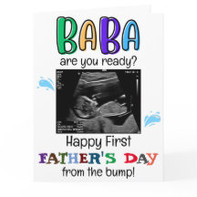 Personalised Funny First Fathers Day from Bump