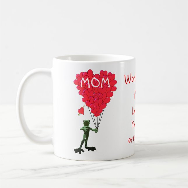 Personalised funny frog mothers day coffee mug (Left)