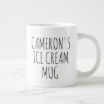 Personalised Funny Gag Novelty Gift Ice Cream  Large Coffee Mug<br><div class="desc">Funny personalised gift for ice cream lovers.</div>