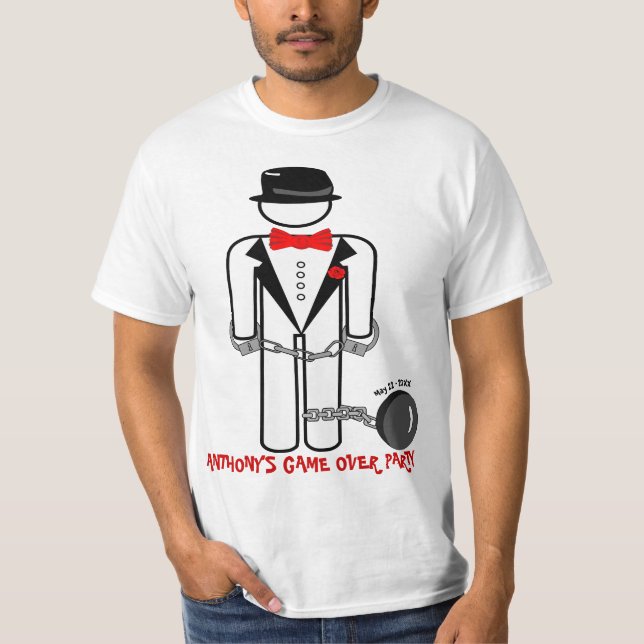 Personalised funny game over party T-Shirt (Front)