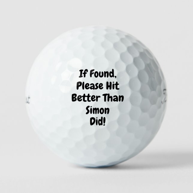 personalised funny  golf balls (Front)