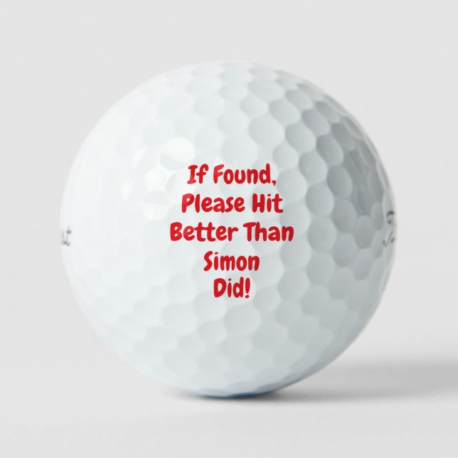 personalised funny  golf balls (Front)