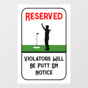 Personalised Funny Golf Sign For Golf Lovers
