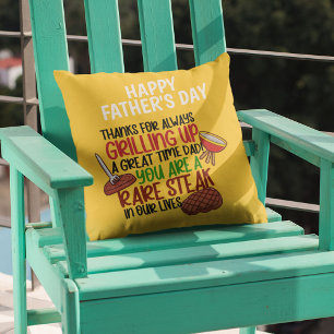 Personalised Funny Grill Chef Daddy Cushion