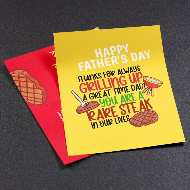 Personalised Funny Grill Chef Daddy Postcard (Creator Uploaded)