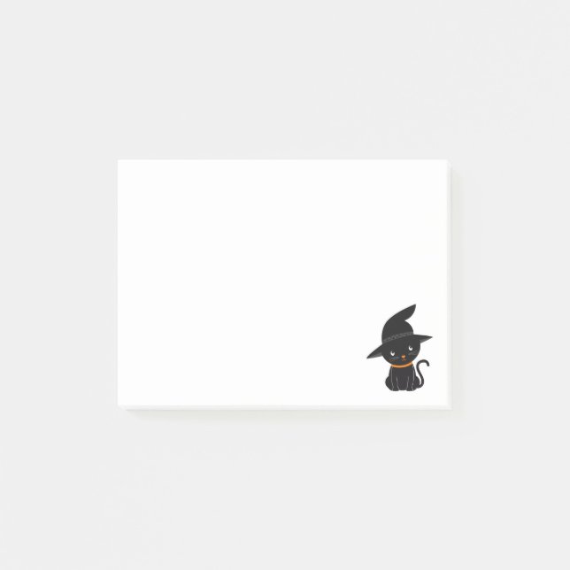 Personalised Funny Halloween Cat Post-it Notes (Front)