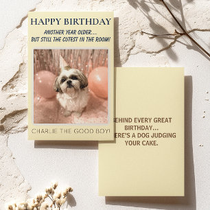 Personalised Funny Happy Birthday With Dog Picture Card