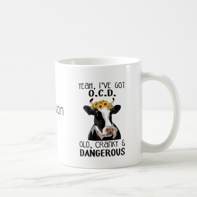 Personalised Funny I have OCD Coffee Mug (Right)