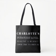 Personalised Funny Introvert Quote Custom Name Tot