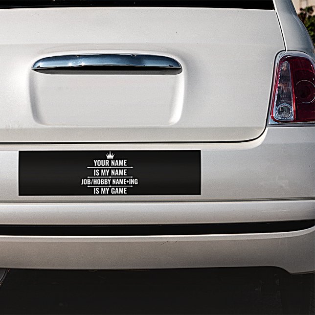 Personalised Funny Job and Hobby Name Bumper Sticker (Creator Uploaded)