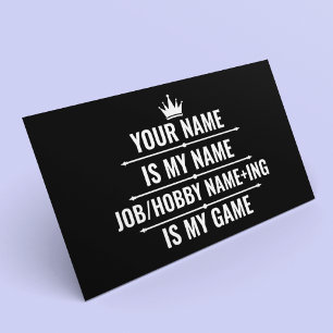 Personalised Funny Job and Hobby Name Business Card