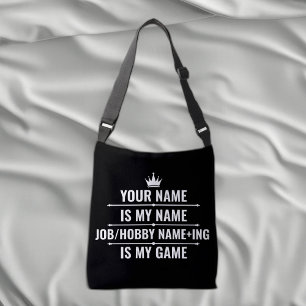 Personalised Funny Job and Hobby Name Crossbody Bag