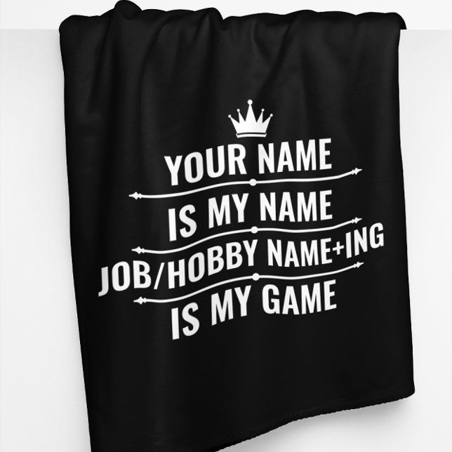 Personalised Funny Job and Hobby Name Fleece Blanket (Creator Uploaded)