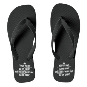 Personalised Funny Job and Hobby Name Flip Flops