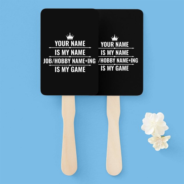 Personalised Funny Job and Hobby Name Hand Fan (Creator Uploaded)