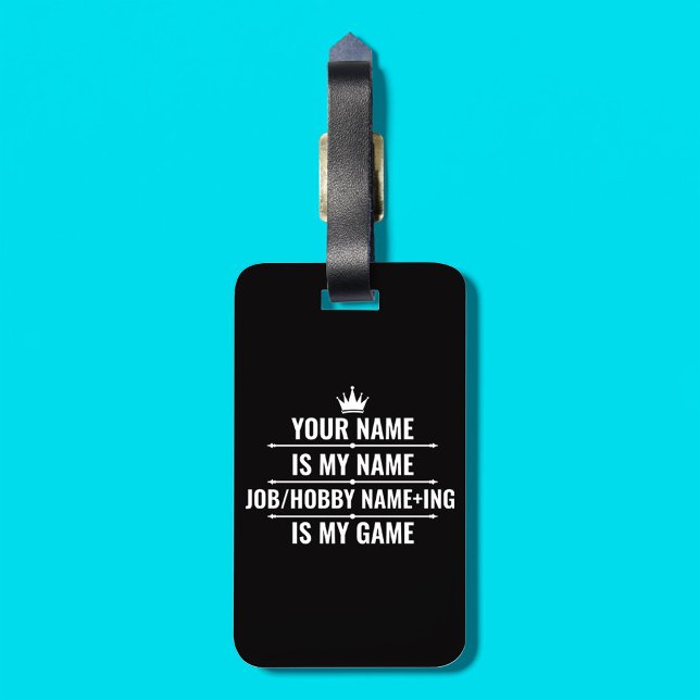 Personalised Funny Job and Hobby Name Luggage Tag (Creator Uploaded)
