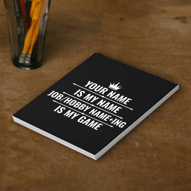 Personalised Funny Job and Hobby Name Notepad (Creator Uploaded)