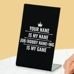 Personalised Funny Job and Hobby Name Pedestal Sign