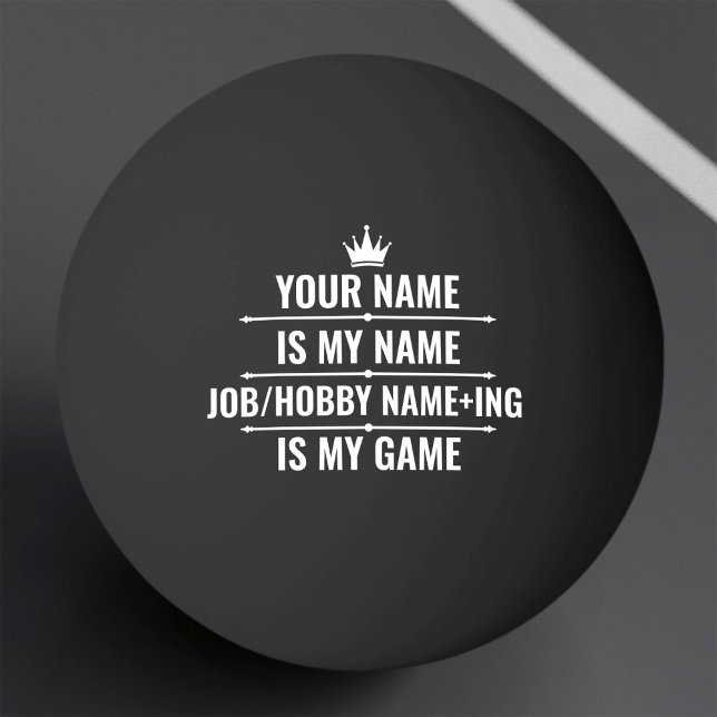 Personalised Funny Job and Hobby Name Ping Pong Ball (Creator Uploaded)