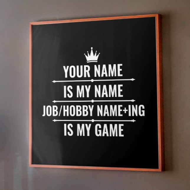 Personalised Funny Job and Hobby Name Poster (Creator Uploaded)