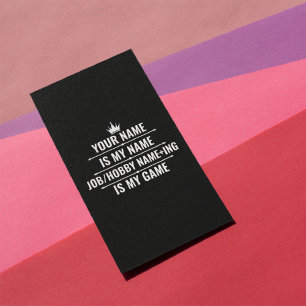 Personalised Funny Job and Hobby Name Rack Card