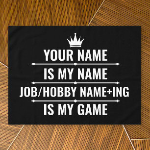 Personalised Funny Job and Hobby Name Tablecloth