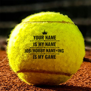Personalised Funny Job and Hobby Name Tennis Balls