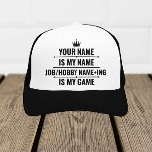 Personalised Funny Job and Hobby Name Trucker Hat