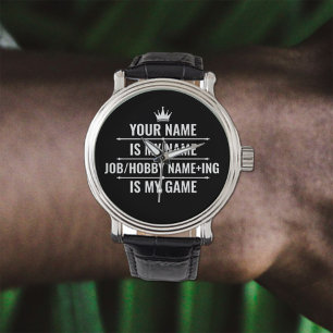 Personalised Funny Job and Hobby Name Watch