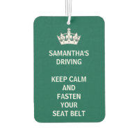 Personalised Funny Keep Calm Emerald Green Driving
