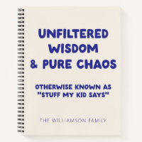 Personalised Funny Kid Quote Parent Humour Keepsak