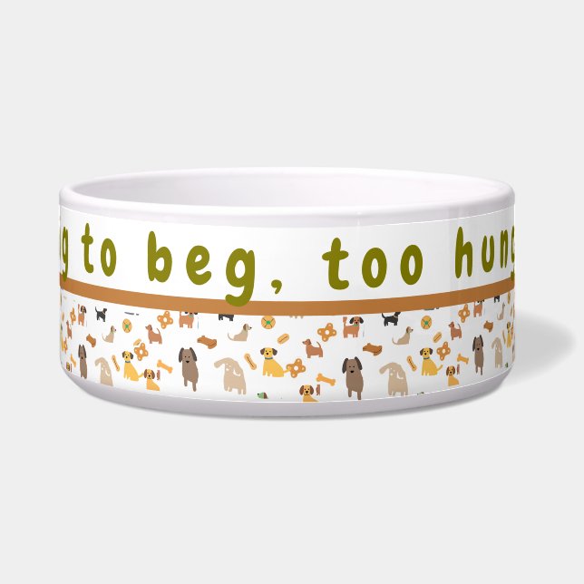 Personalised Funny Large Dog Bowl–Custom Pet Bowl (Front)