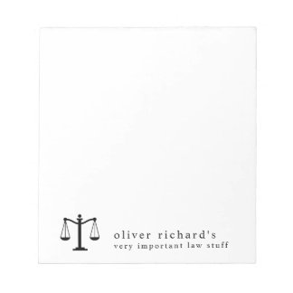 Personalised Funny Law Notepad