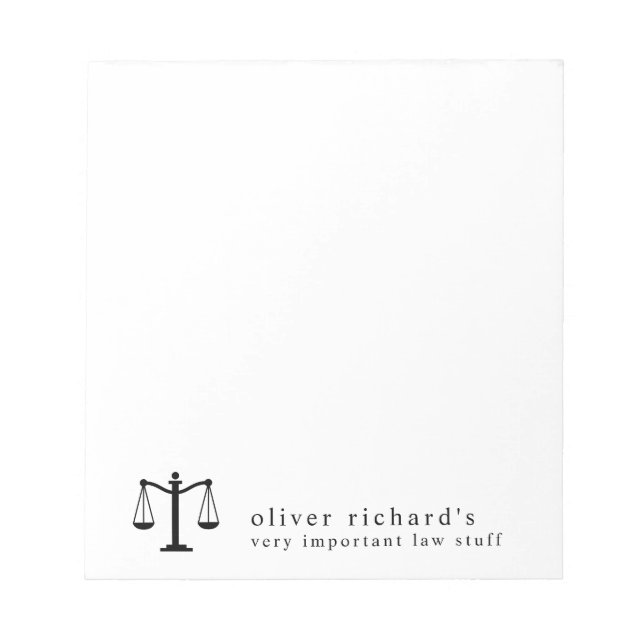 Personalised Funny Law Notepad  (Front)