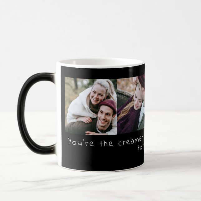 Personalised Funny Love Quote 4 Photo Collage Magic Mug (Left)