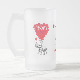 Personalised funny mothers day frosted glass beer mug