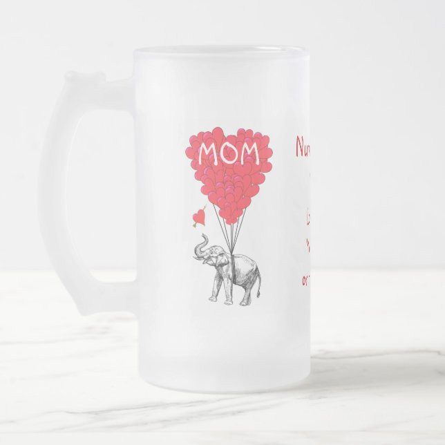Personalised funny mothers day frosted glass beer mug (Left)
