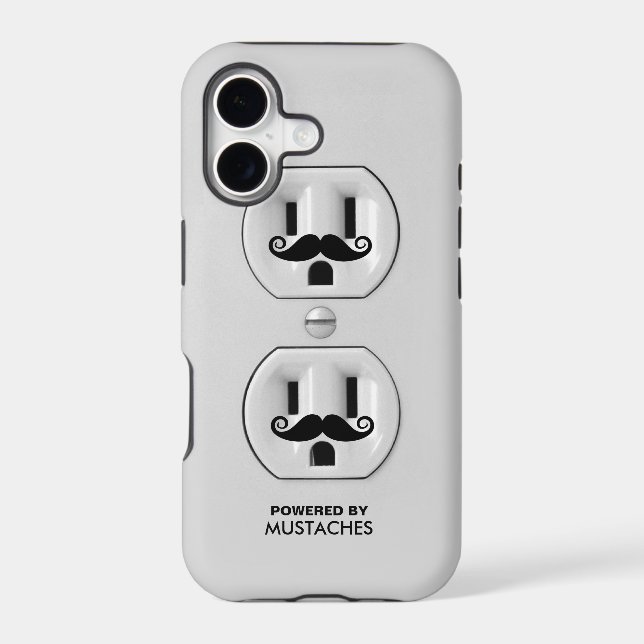 Personalised Funny Moustache Power Outlet (Back)
