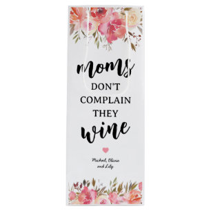 Personalised Funny Mum Wine Gift Bag