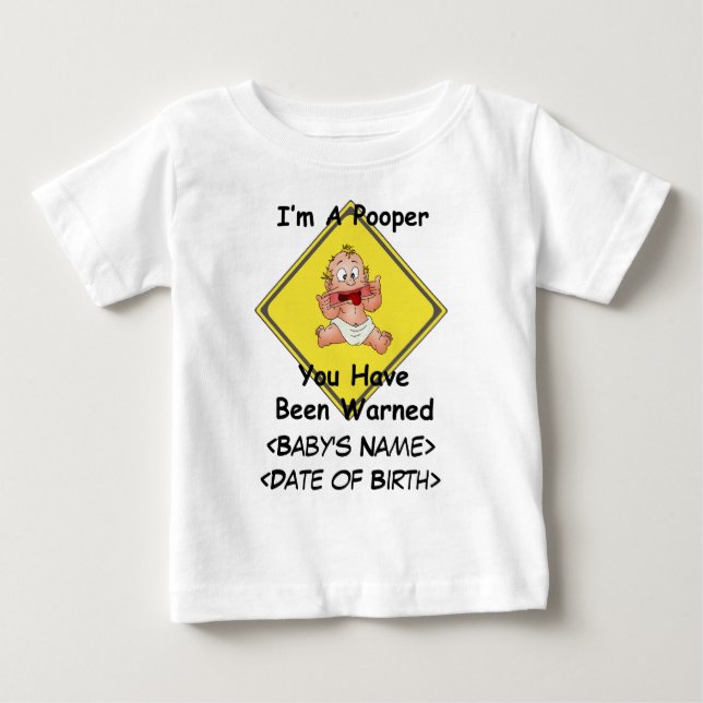 Personalised Funny New Baby T-Shirts (Front)