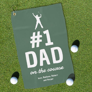 Personalised Funny No.1 Dad Golf Towel