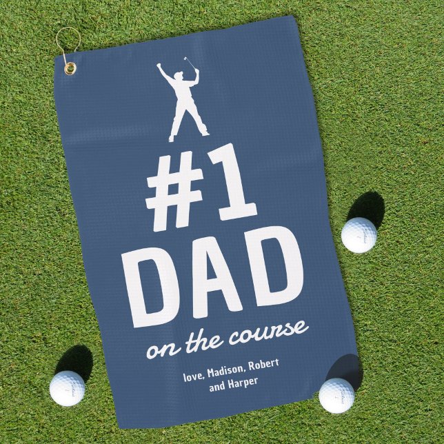 Personalised Funny No.1 Dad Golf Towel (Creator Uploaded)