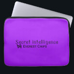 Personalised Funny on Bright Violet Laptop Sleeve<br><div class="desc">The artwork features customisable typography that reads "Secret Intelligence by [Name]" on vivid,  blue violet colour. Personalise this item by adding your name. 
For special requests or questions,  contact the artist at wafadahdalcreates@gmail.com. 
© Wafa Y. Dahdal - All Rights Reserved.</div>