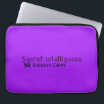 Personalised Funny on Bright Violet Laptop Sleeve<br><div class="desc">The artwork features customisable typography that reads "Secret Intelligence by [Name]" on vivid,  blue violet colour. Personalise this item by adding your name. 
For special requests or questions,  contact the artist at wafadahdalcreates@gmail.com. 
© Wafa Y. Dahdal - All Rights Reserved.</div>